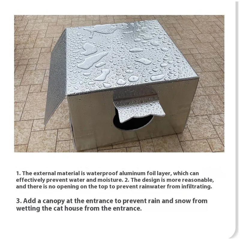 Rynx | Outdoor Cat House Pet Accommodation Waterproof Cold Windproof Scratch-resistant Heat Stroke Four Seasons Use Tent Dog Bed Warm House