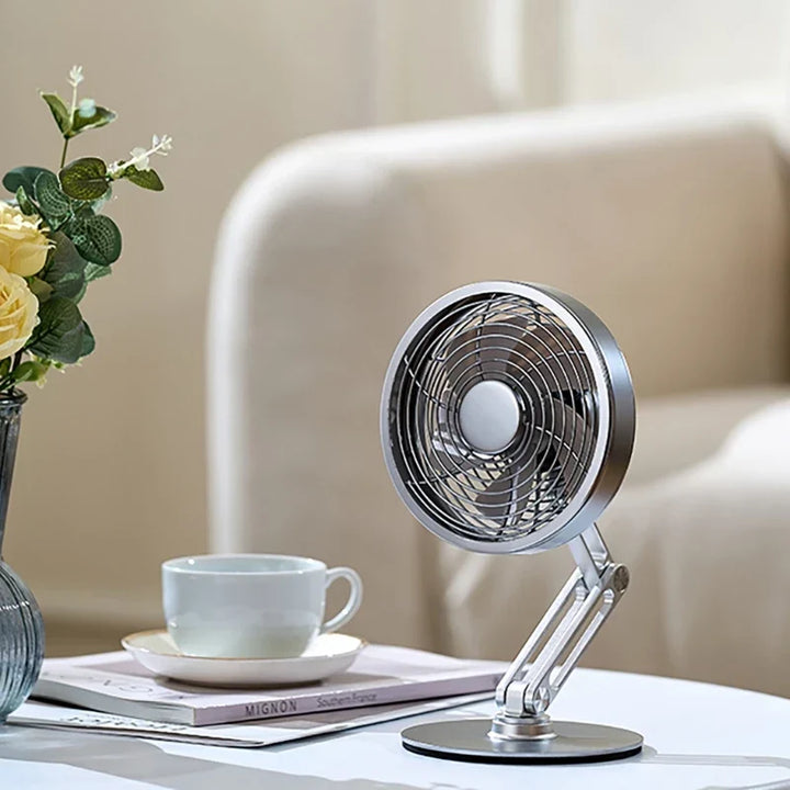 Lisslune | Height-Adjustable Stand Compact Turbo Mini Desk Fan