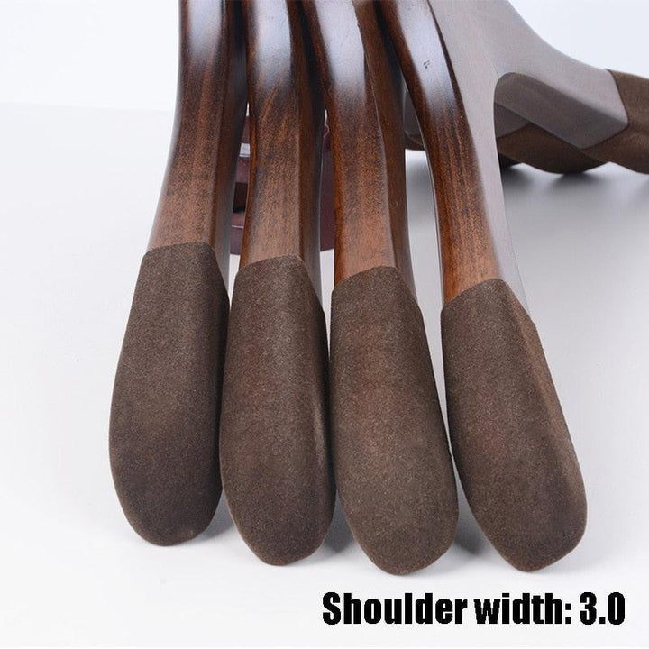 Lisslune | Elegant Wooden Hangers Set with Non-Slip Bar for Improved Closet Style and Organization
