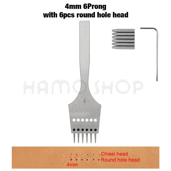 Lisslune | Premium Replaceable Round Chisel Tool Set for Leatherworking