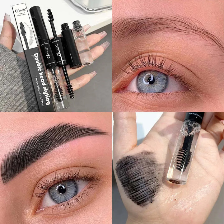 Rynx | Double-ended dye eyebrow styling gel waterproof durable wild brow tinting wax natural transparent liquid eyebrow cream cosmetics