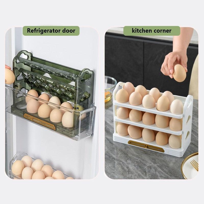 Lisslune | Fresh Egg Holder with Stackable Organizer Tray