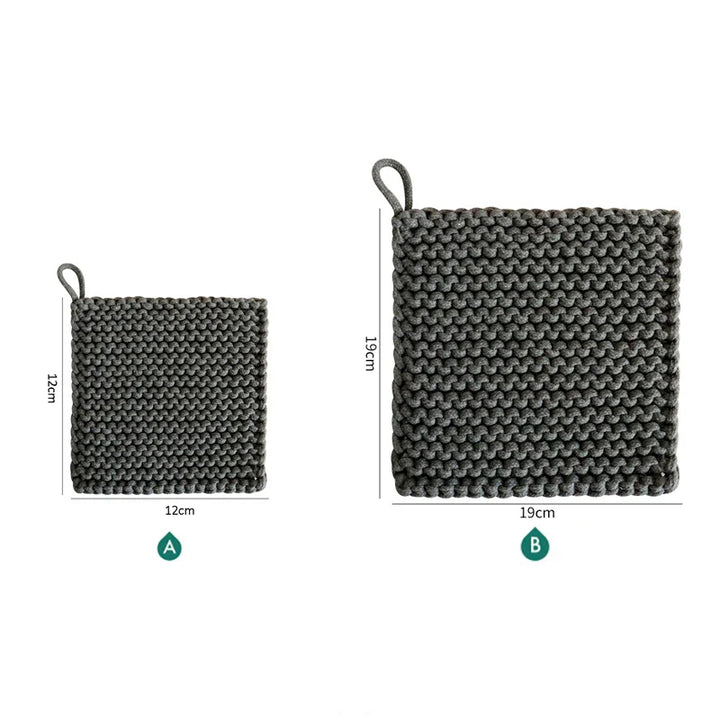 Rynx | Woven Pot Holder Cotton Coaster Heat Resistant Cup Mug Mat Coffee Tea Hot Drink Coaster Placemat Table Decoration Accessories