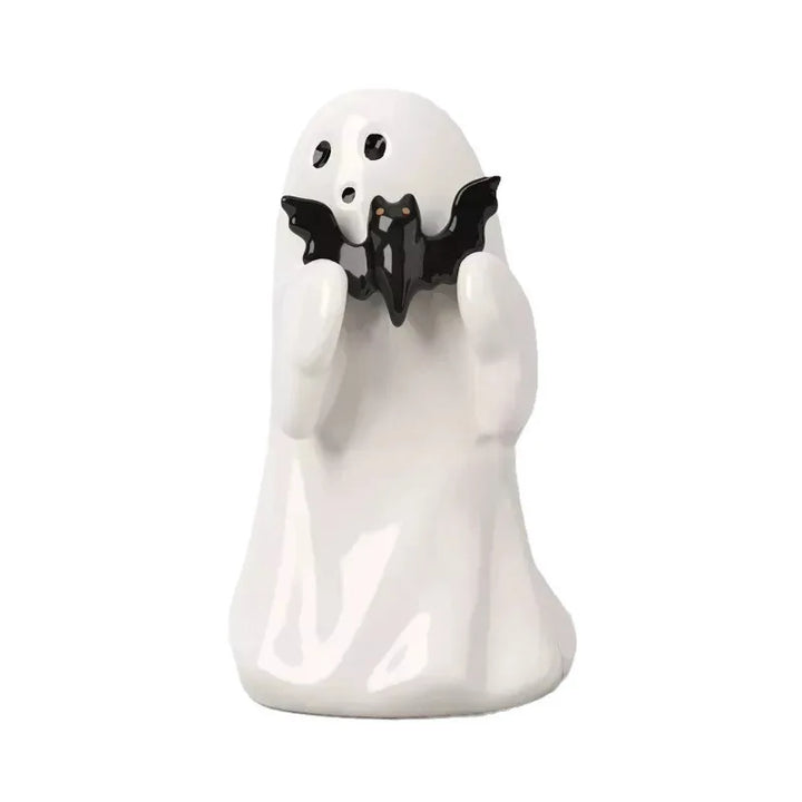 Rynx | Halloween Ghost Ornament Creative Pumpkin Bat Cat Bow Style Resin Ornament Home Living Room Bedroom Office Desk Decoration