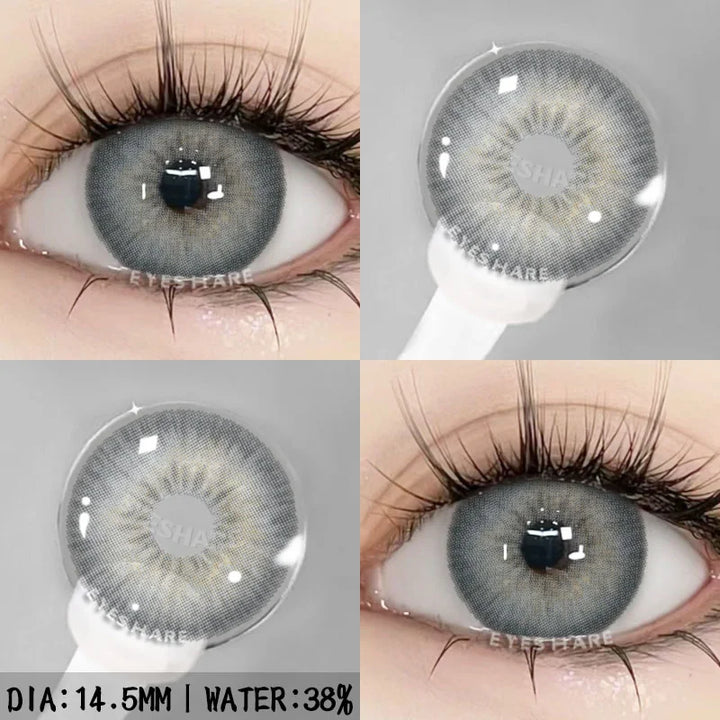 Rynx | Colorful Contact Lenses for Eyes 1 Pair Stylish Blue Eye Lenses Brown Lenses Gray Pupils Annual Cosmetic Green Lenses