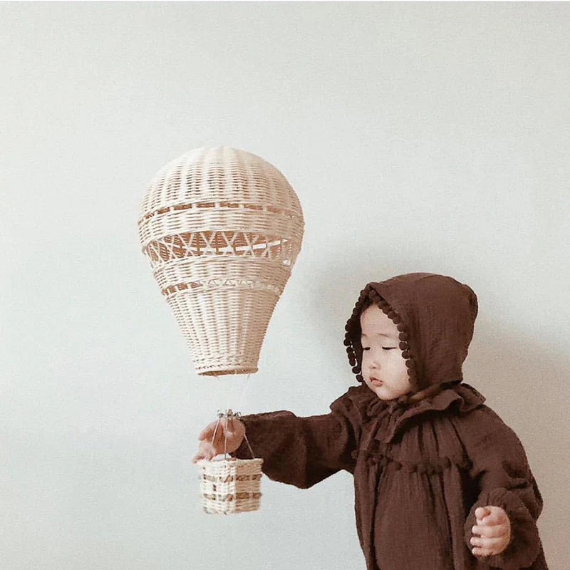 Lisslune | Handcrafted Rattan Woven Balloon Mobile Ornament