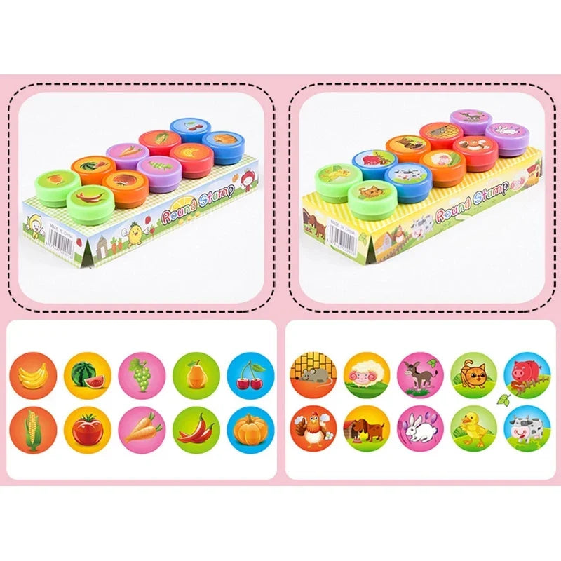 Lisslune | Colorful DIY Kids Stamp (10 pieces)