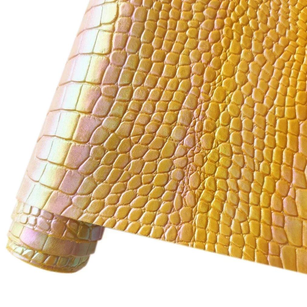 Lisslune | Luxe Holographic Crocodile Pattern Faux Leather Craft Roll - 30x135cm