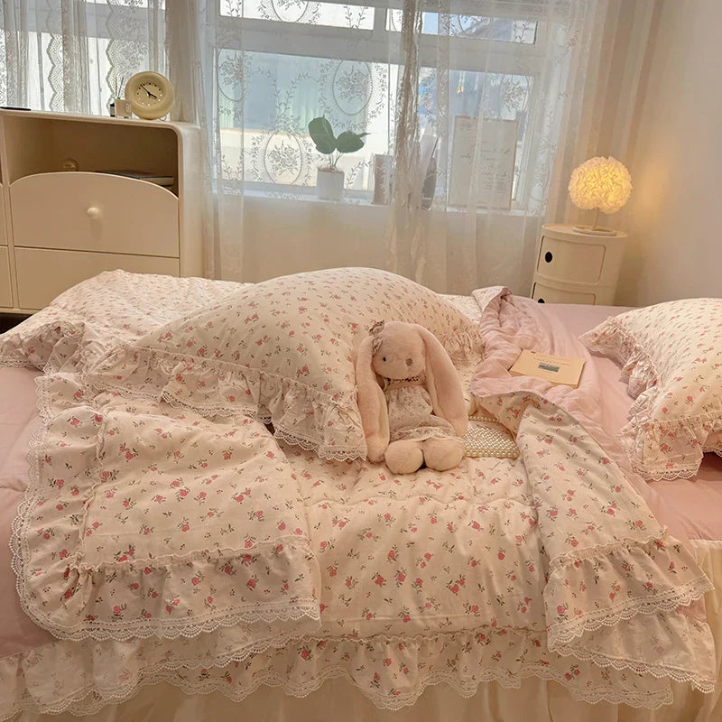 Rynx | Summer blanket cotton Korean lace fragmented series air conditioning quilt high-quality summer blanket set
