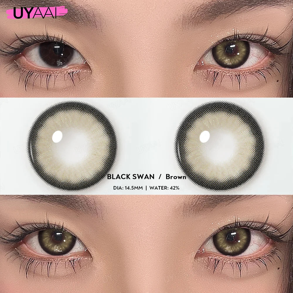 Rynx | 0~600 Myopia Natural Brown Colored Contact Lenses Gray Colored Lenses with Diopters Optical Lenses for Women Free Shipping