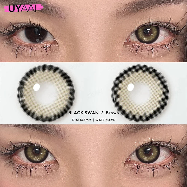 Rynx | 0~600 Myopia Natural Brown Colored Contact Lenses Gray Colored Lenses with Diopters Optical Lenses for Women Free Shipping