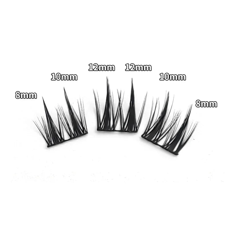 Rynx | 12 Rows Synthetic Mink Lashes Fluffy Soft Full Thick False Eyelashes Soft Natural Eyelashes Mink Eyelash Clusters False Eyelashes Korean