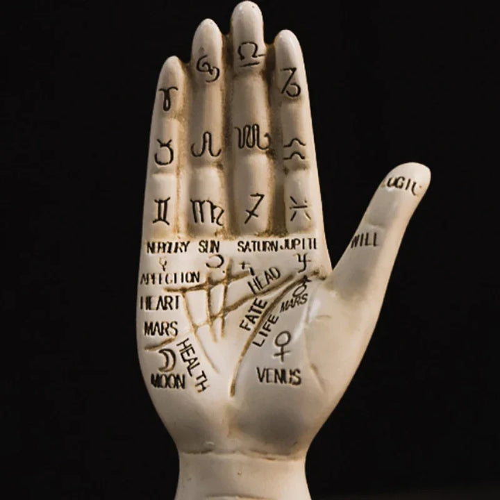 Lisslune | Zodiac Symbols Mystic Palmistry Hand Sculpture