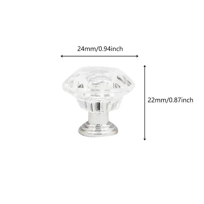 Lisslune | Chic Gold-Base Crystal Glass Knobs for Stylish Kitchen Cabinets and Furniture