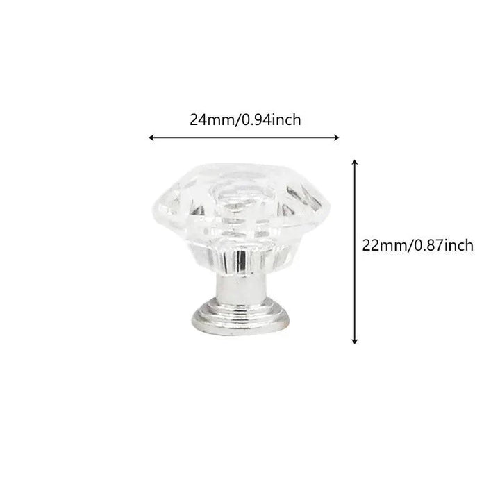 Lisslune | Chic Gold-Base Crystal Glass Knobs for Stylish Kitchen Cabinets and Furniture
