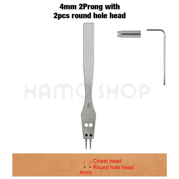 Lisslune | Premium Replaceable Round Chisel Tool Set for Leatherworking