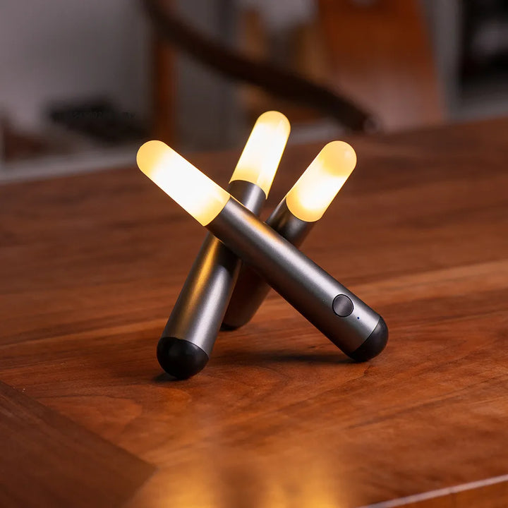 Lisslune | AmbianceMatch | Portable LED Mood Light | Touch Dimmable | Modern Gray Design