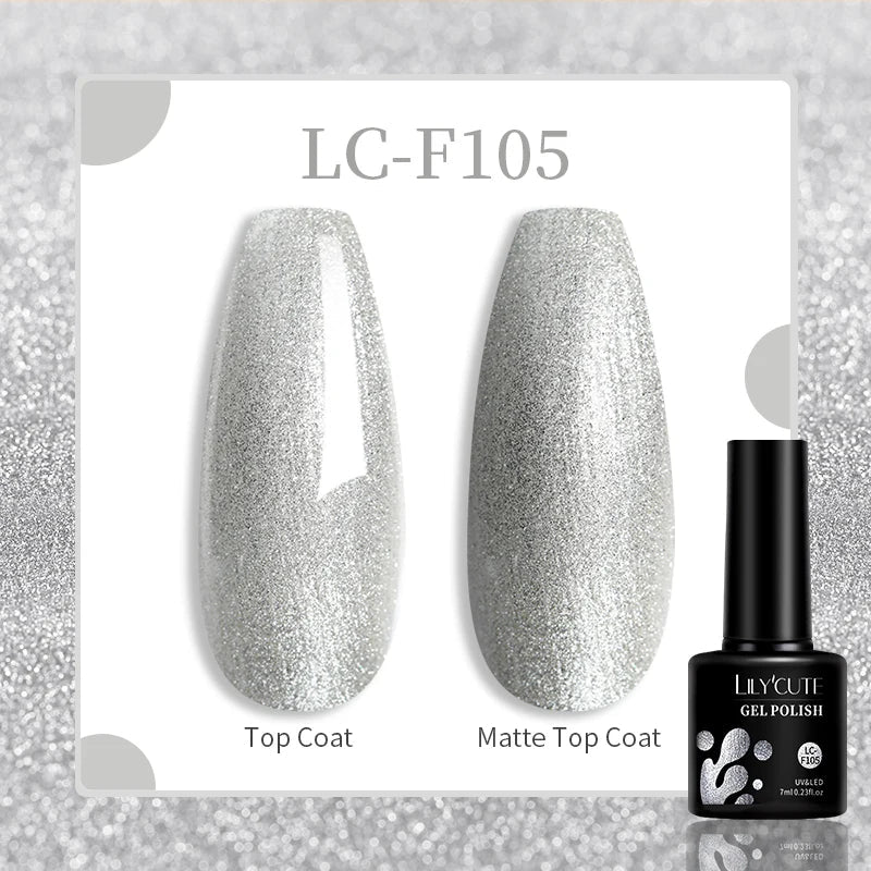 Rynx |7ML Snowlight Cat Magnetic Gel Nail Polish Grow-In-Dark Reflection Glitter Laser Semi-Permanent Soak Off UV Gel Nail Polish