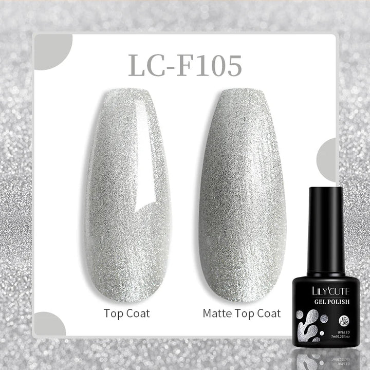 Rynx |7ML Snowlight Cat Magnetic Gel Nail Polish Grow-In-Dark Reflection Glitter Laser Semi-Permanent Soak Off UV Gel Nail Polish