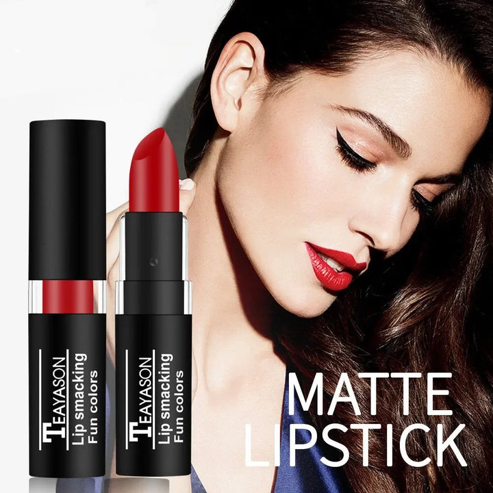 Rynx | 12 Colors Matte Nude Lipsticks Waterproof Black Blue Velvet Lipstick Long-lasting Sexy Vampire Red Halloween Party Makeup Lipsticks
