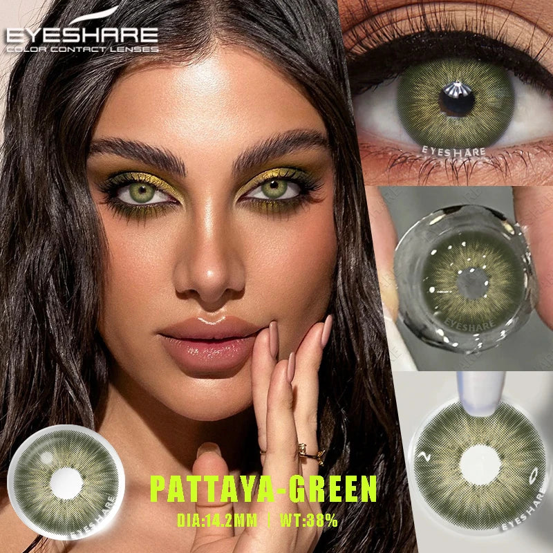 Rynx | 2-piece color contact lens set for eyes Gray lenses Blue eye lens Black contact lenses Annual cosmetic multicolored contact lenses