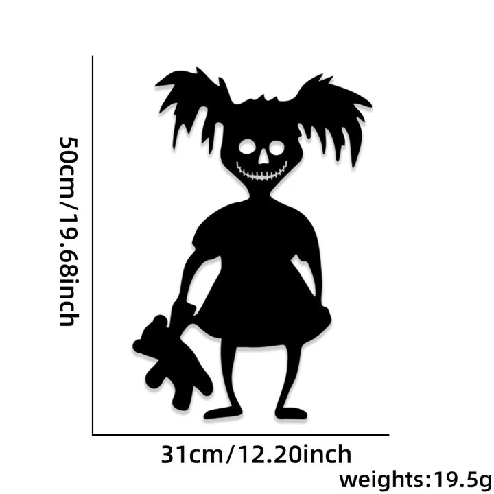 Rynx | Black Halloween Decoration Skeleton Hand Pumpkin Door Sticker Ghost Festival Party Decor Grinning Mouth Wall Sticker Happy Halloween