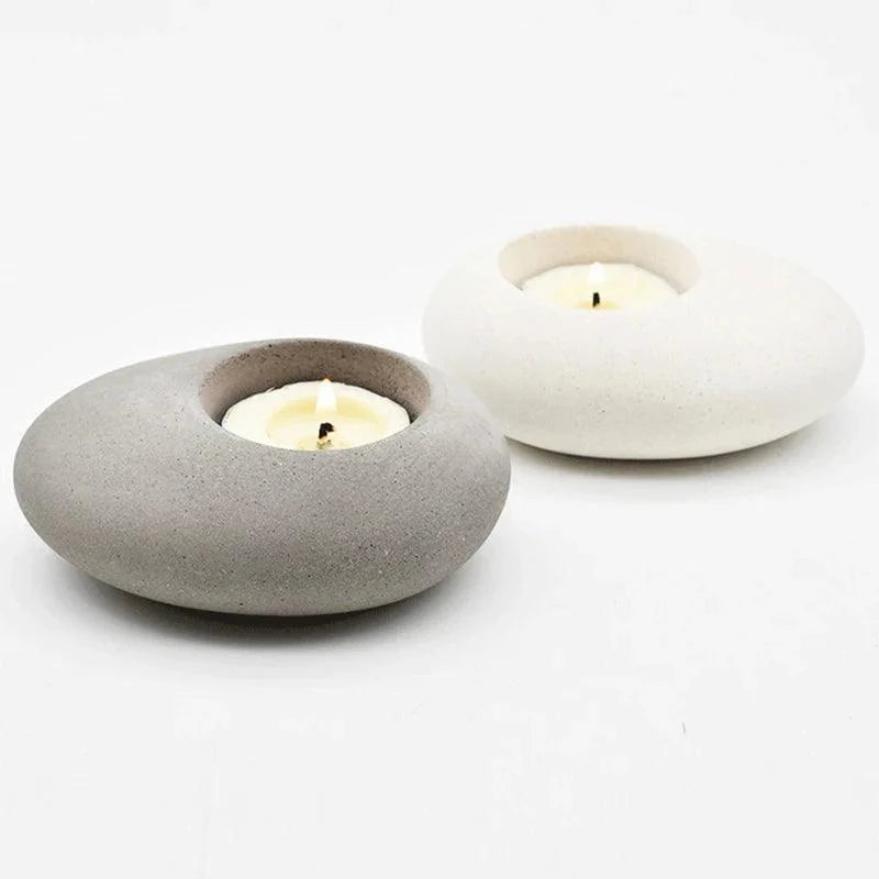 Lisslune | Customizable silicone mold for artistic cement candle holders