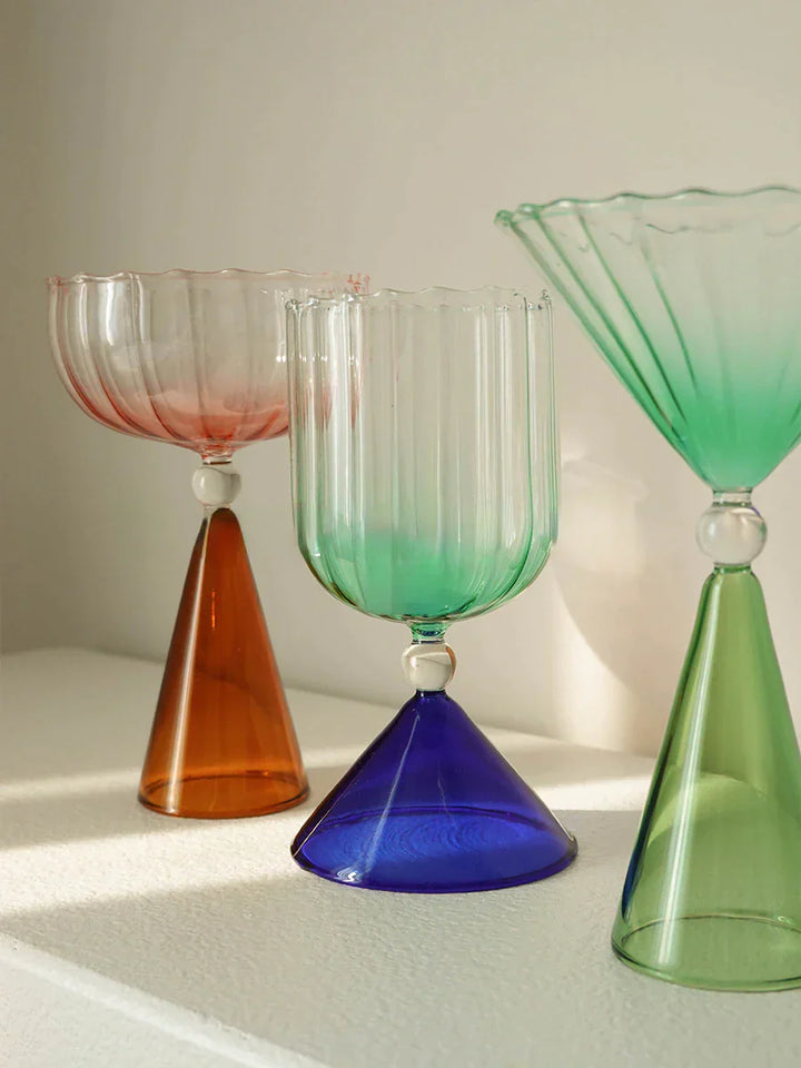 Lisslune | Tinted and textured cocktail glass