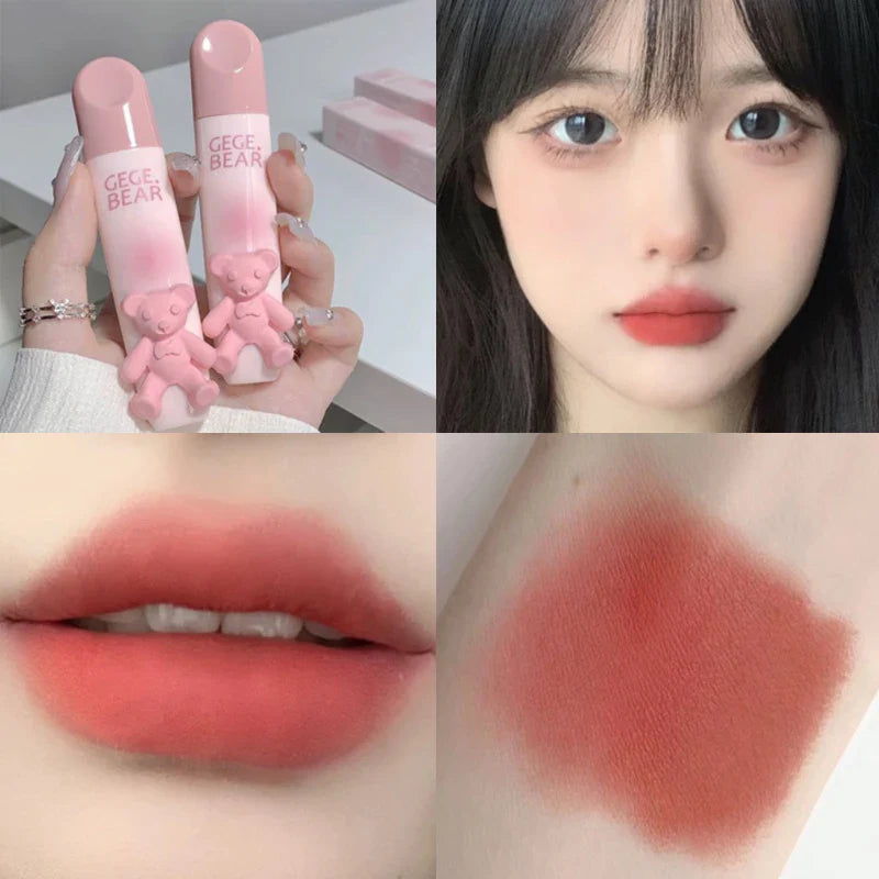 Rynx | Mattes Lip Gloss Waterproof Easy To Wear Velvet Rose Red Brown Lip Mud Nude Long-lasting Liquid Lipsticks Lip Makeup Cosmetics
