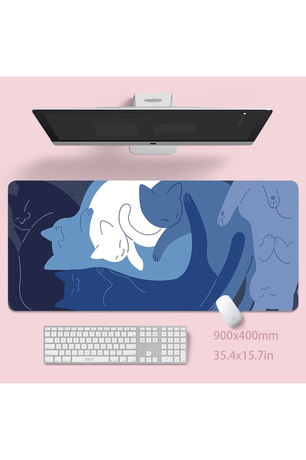 Lisslune | Cat large desk mat