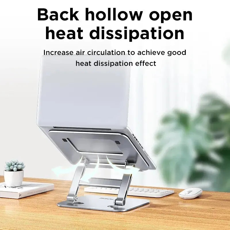 Lisslune | FlexFold Pro | Foldable Aluminum Laptop Stand | Portable & Ergonomic | Work comfortably anywhere