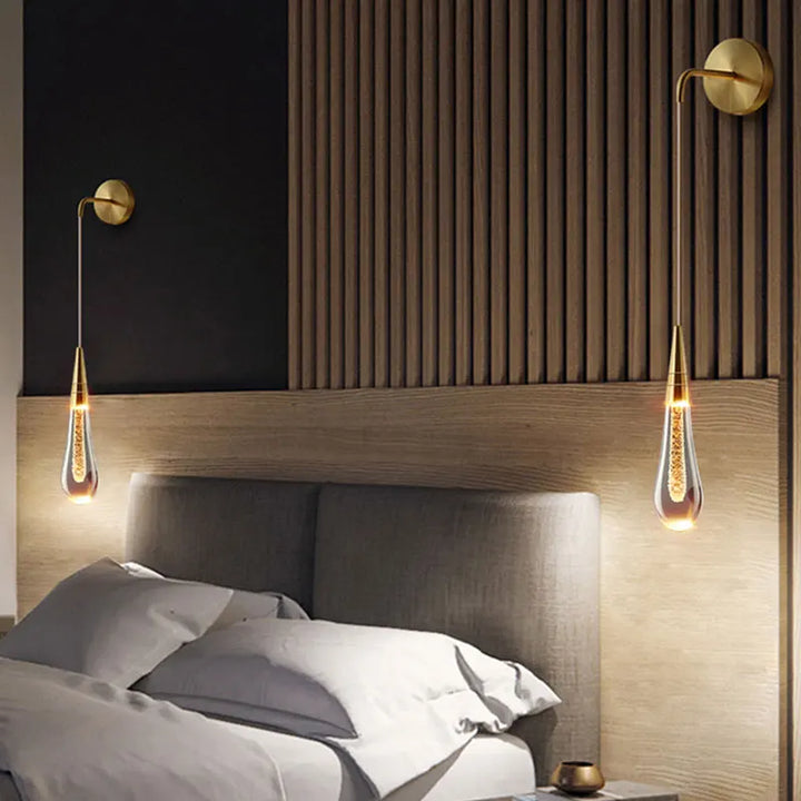 Lisslune | Elegant Wall Lamp with Sparkling Crystal Drops