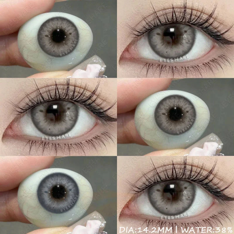 Rynx | Naturally colored contact lenses for the eyes 1 Pair Green eye lenses Blue eye contacts Brown lenses Yearly Korean Gray pupils