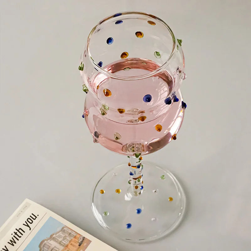 Lisslune | Colorful Dots Wine Glass