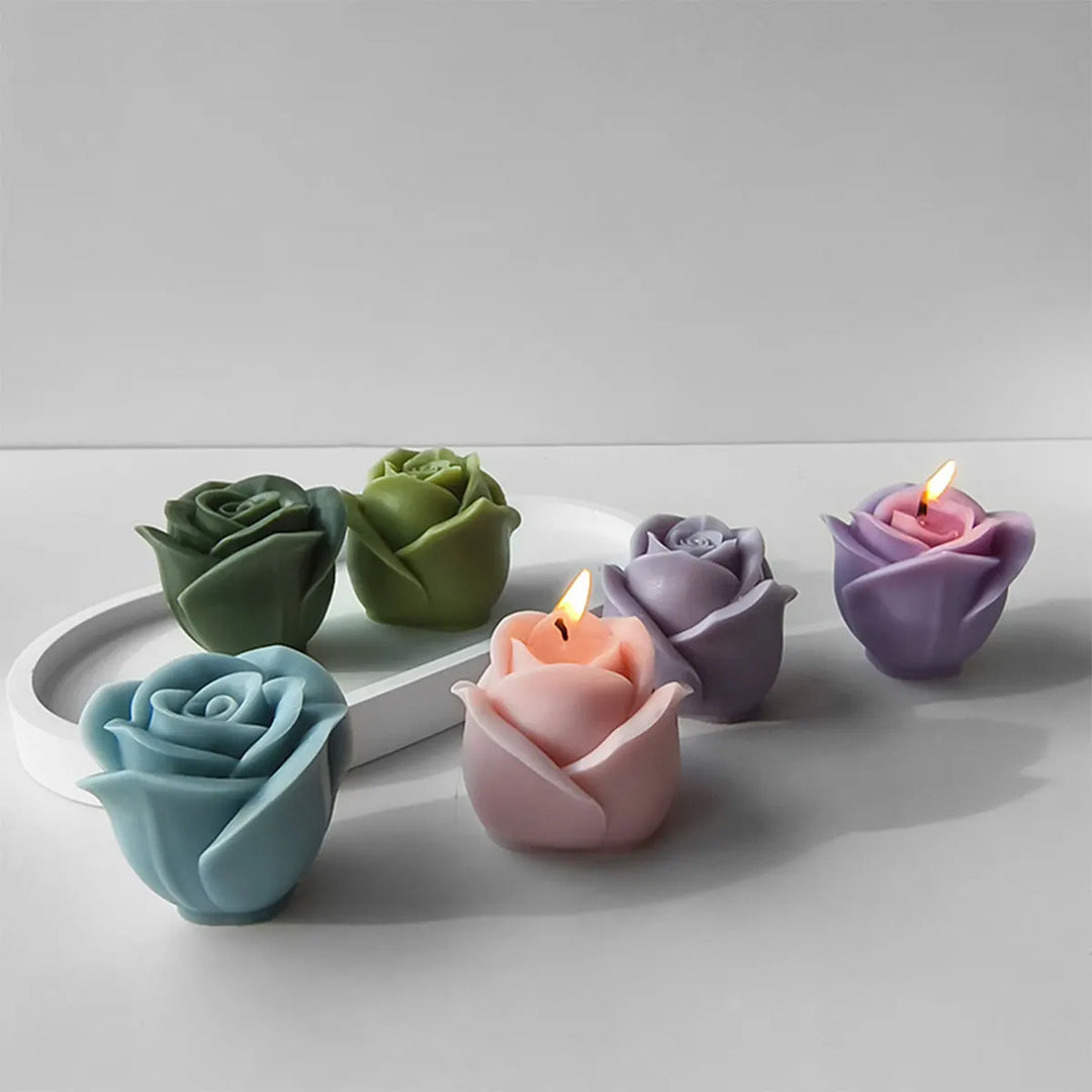 Rynx | Tulip Peony Flower Silicone Mold Mother’s Day DIY Gift Scented Candle Flower Mold Rose Flower Jasmine Handmade Soap Mold