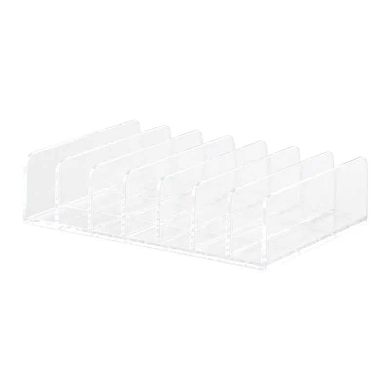 Rynx | Desktop Cosmetics Department Storage Organizer Box Acrylic Transparent Removable Skincare Products Eyeshadow Tray Lipstick Holder