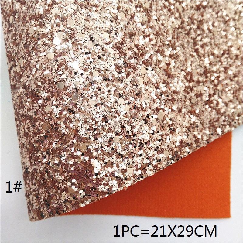 Lisslune | Sparkling Rose Gold Glitter Leather Craft Sheet - Transform Your DIY Projects with Elegance