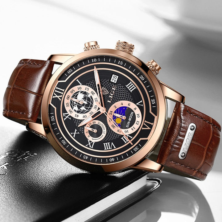 Lisslune | Classic Chronograph Men’s Watch | Stylish & Functional Luxury Wristwatch for Every Occasion