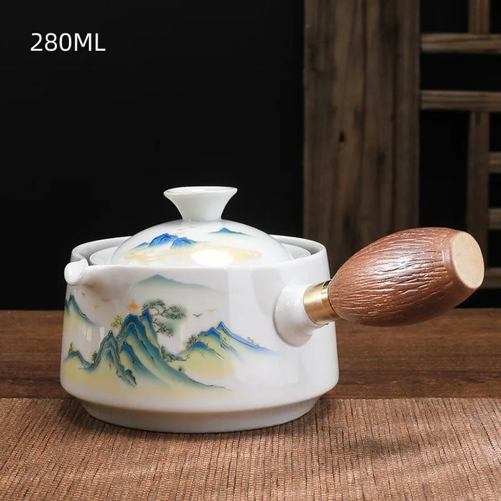 Lisslune | Traditional Harmony Ceramic Rotating Teapot