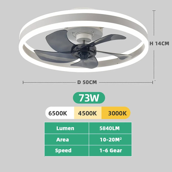 Lisslune | Aura Silent LED Ceiling Fan Light