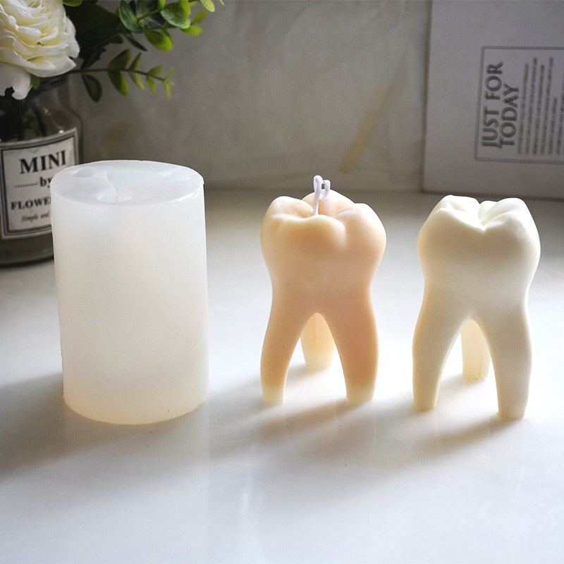 Lisslune | Artistic DIY Tooth Shape Unique Candle Mold