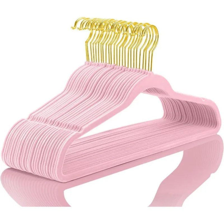 Lisslune | Elegant Teal Velvet Hanger Collection - 50 Premium Hangers with 360-Degree Gold Hook
