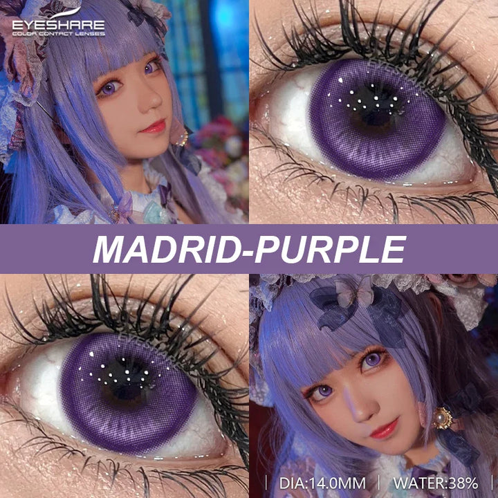 Rynx | 2 Piece Set Cosplay Contact Lenses for Eyes Anime Colored Contact Lenses Blue Contact Halloween Beautiful Pupil Annual Contact Lenses