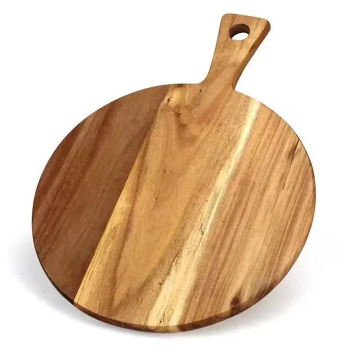 Lisslune | Acacia wood pizza shovel and serving board with handle