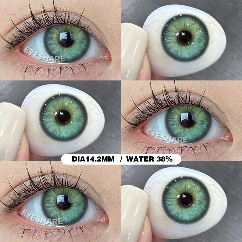 Rynx | Green Contact Lenses 1 Pair Colored Contact Lenses for Eyes Natural Lenses Korean Style Colorcon Contact Lenses Fashion Lenses