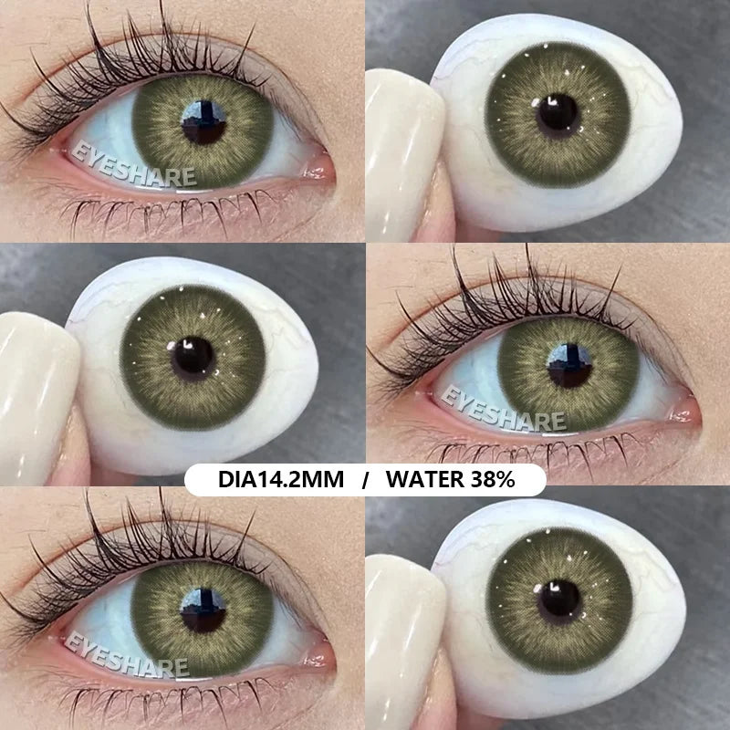Rynx | Green Contact Lenses 1 Pair Colored Contact Lenses for Eyes Natural Lenses Korean Style Colorcon Contact Lenses Fashion Lenses