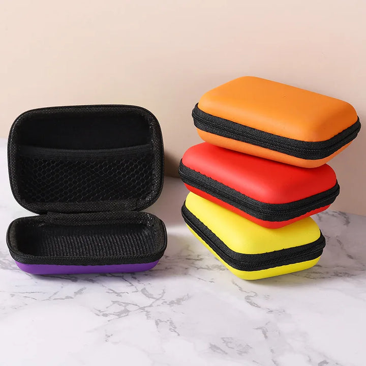Rynx | 1pc Portable Waterproof Headphone Storage Bag, Data Cable Packing Cube, EVA Protective Case for Travel