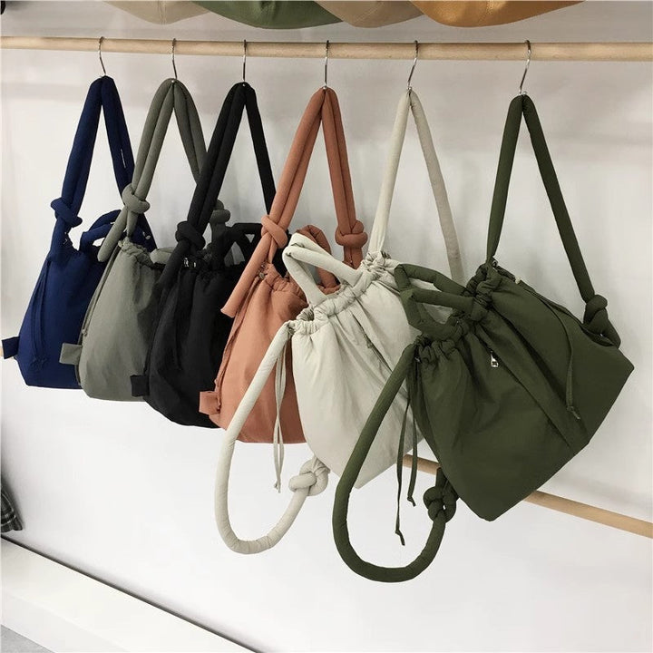 Lisslune | Riva Puffer Handbag – Stylish Carry Bag with Shoulder Strap