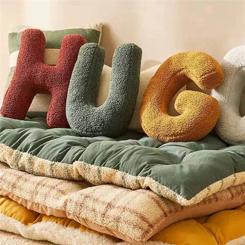 Lisslune | Alphabet Cushion Velura – Soft Velvet Decorative Cushion in Every Letter of the Alphabet