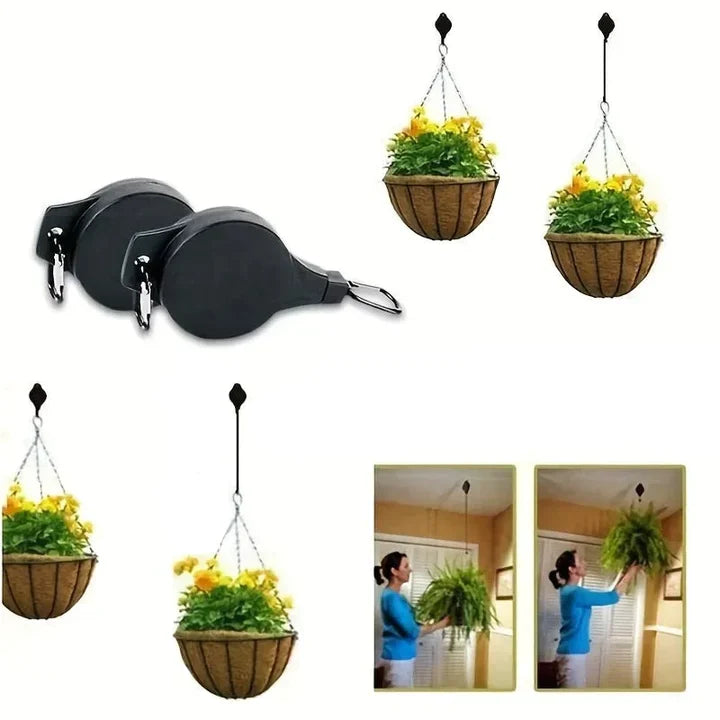 Lisslune | PlantLift - Adjustable Hanging Hooks for Plants and Baskets